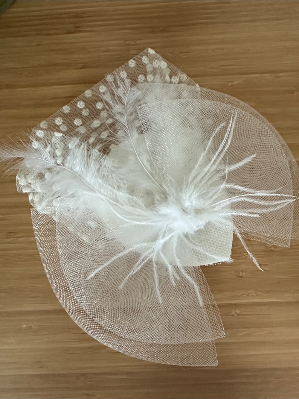 Elegant White Feather Fascinator Hat